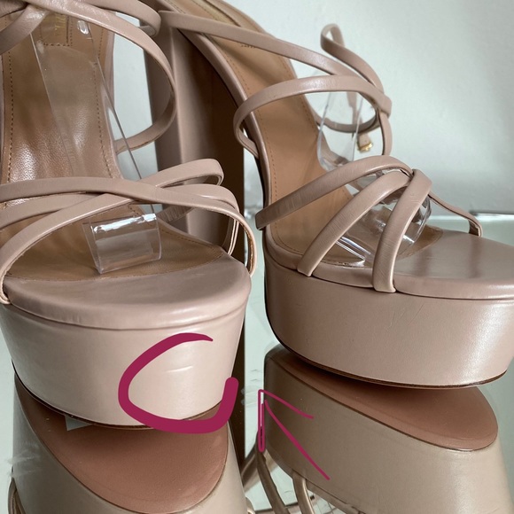 New AQUAZZURA Gin 140 Leather Platform Sandals - Pastel Pink
$895 40 - Picture 14 of 15
